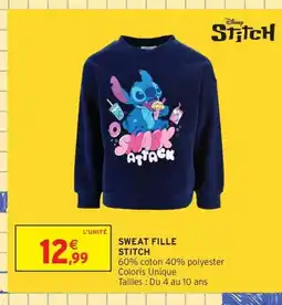 Intermarché Contact Sweat fille offre