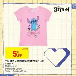 Intermarché Contact T-shirt manches courtes fille offre