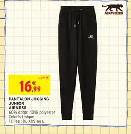 Intermarché Contact AIRNESS Pantalon jogging junior offre
