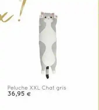Peluche Xxl Chat Gris