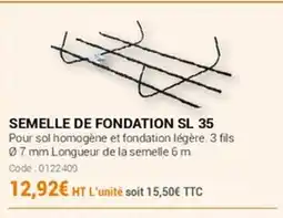 Agrial Semelle de fondation offre