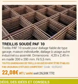 Agrial Treillis soudé paf 10 offre