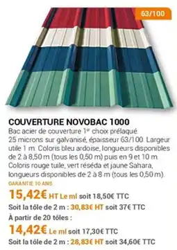 Agrial Couverture novobac 1000 offre