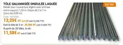 Agrial Tôle galvanisée ondulée laquée offre