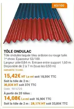 Agrial Tôle ondulac offre