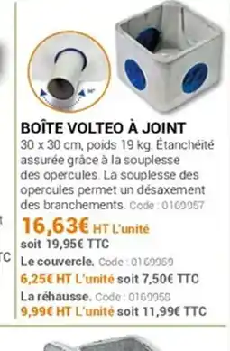 Agrial Boîte volteo à joint offre