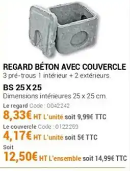 Agrial Regard béton avec couvercle offre