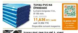 Agrial Tuyau pvc n4 épandage offre