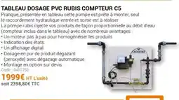 Agrial Tableau dosage pvc rubis compteur c5 offre