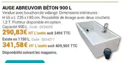 Agrial Auge abreuvoir béton offre