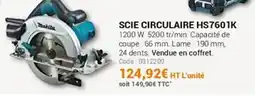 Agrial Scie circulaire HS7601K offre