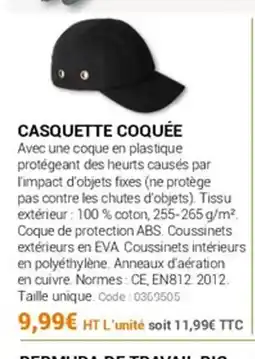 Agrial Casquette coquée offre