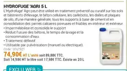 Agrial Hydrofuge 'agri offre