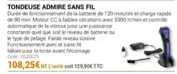 Agrial Tondeuse admire sans fil offre