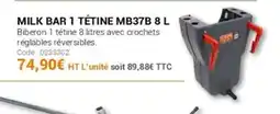 Agrial Milk bar 1 tétine MB37B offre