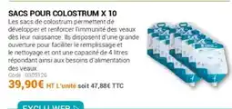 Agrial Sacs pour colostrum x 10 offre