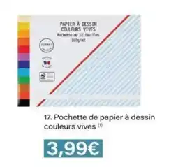 Monop' Pochette de papier à dessin couleurs vives offre