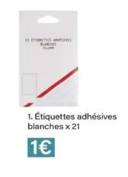 Monop' Étiquettes adhésives blanches x 21 offre
