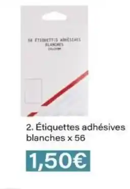 Monop' Étiquettes adhésives blanches x 56 offre