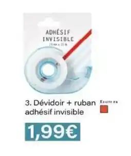 Monop' Dévidoir + ruban Exte adhésif invisible offre