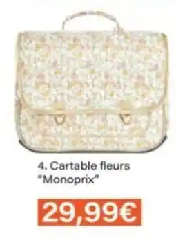 Monop' MONOPRIX Cartable fleurs offre