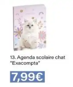 Monop' EXACOMPTA Agenda scolaire chat offre