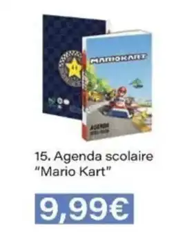 Monop' MARIO KART Agenda scolaire offre