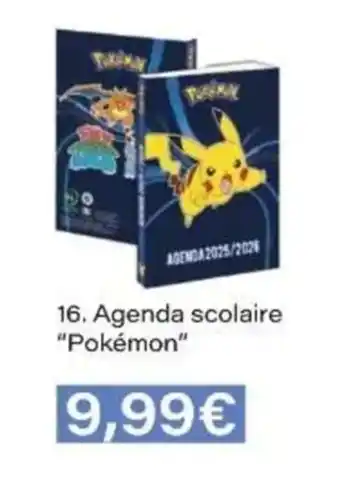 Monop' POKÉMON Agenda scolaire offre