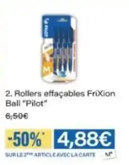 Monop' PILOT Rollers effaçables Frixion Ball offre