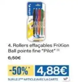 Monop' PILOT Rollers effaçables Frixion Ball pointe fine offre