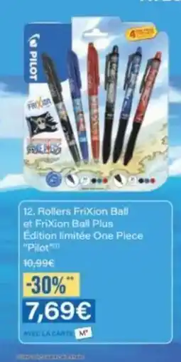 Monop' PILOT Rollers Frixion Ball et FriXion Ball Plus Édition limitée One Piece offre