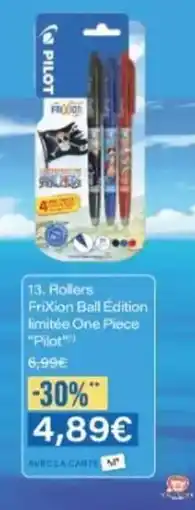 Monop' PILOT Rollers Frixion Ball Édition limitée One Piece offre