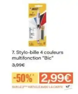 Monop' BIC Stylo-bille 4 couleurs multifonction offre