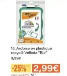 Monop' BIC Ardoise en plastique recyclé Velleda offre