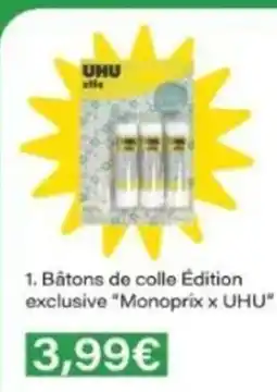 Monop' UHU Bâtons de colle Édition exclusive offre