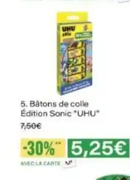 Monop' UHU Bâtons de colle Édition Sonic offre
