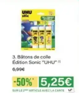 Monop' UHU Bâtons de colle Édition Sonic offre