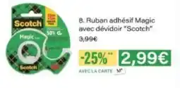 Monop' SCOTCH Ruban adhésif Magic avec dévidoir offre