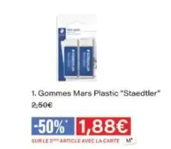 Monop' STAEDTLER Gommes Mars Plastic offre