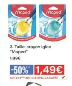 Monop' MAPED Taille-crayon Igloo offre
