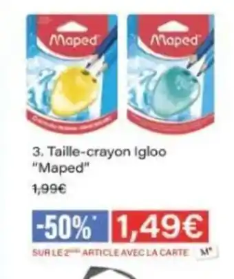 Monop' MAPED Taille-crayon Igloo offre