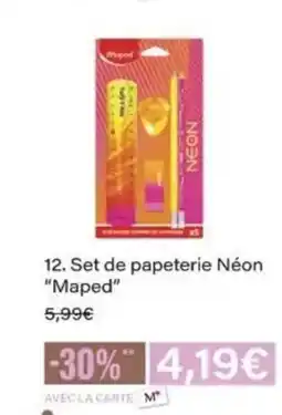 Monop' MAPED Set de papeterie Néon offre