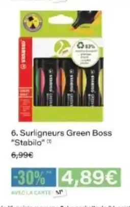 Monop' STABILO Surligneurs Green Boss offre