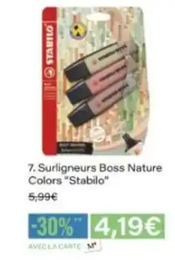 Monop' STABILO Surligneurs Boss Nature Colors offre