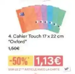 Monop' OXFORD Cahier Touch offre