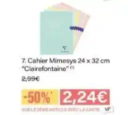 Monop' CLAIREFONTAINE Cahier Mimesys offre