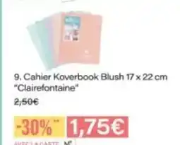Monop' CLAIREFONTAINE Cahier Koverbook Blush offre