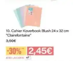 Monop' CLAIREFONTAINE Cahier Koverbook Blush offre