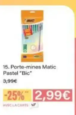 Monop' BIC Porte-mines Matic Pastel offre