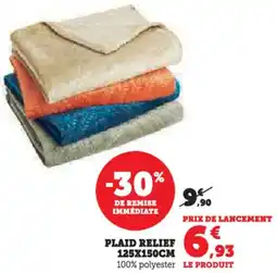 Hyper U Plaid relief offre